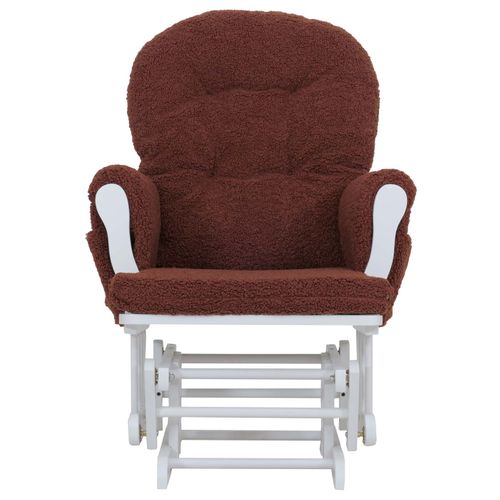 Fauteuil Relax Hwc-c76 Brun Rouille, Structure Blanche