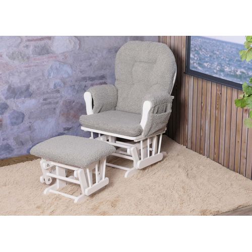 Fauteuil Relax Hwc-c76 Gris, Structure Blanche