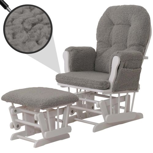 Fauteuil Relax Hwc-c76 Gris, Structure Blanche