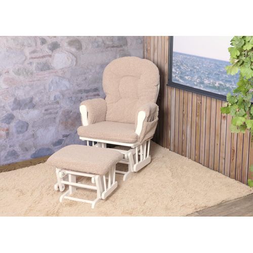 Fauteuil Relax Hwc-c76 Brun, Structure Blanche