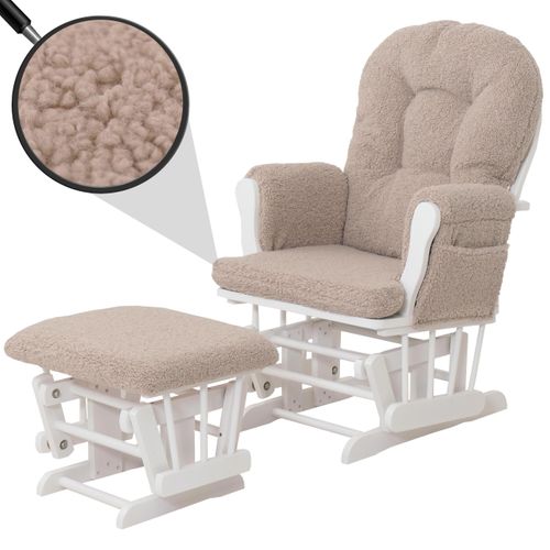 Fauteuil Relax Hwc-c76 Brun, Structure Blanche