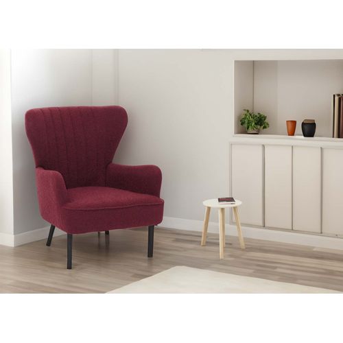 Lounge-sessel Hwc-k37 Bouclé (600g/m²) - Bordeaux