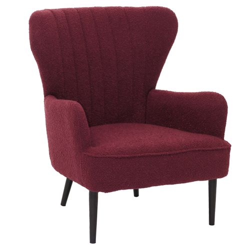 Lounge-sessel Hwc-k37 Bouclé (600g/m²) - Bordeaux