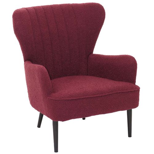 Lounge-sessel Hwc-k37 Bouclé (600g/m²) - Bordeaux