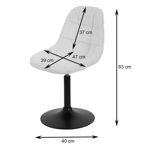 Chaise De Salle à Manger Hwc-a60 Chenille Terre Cuite