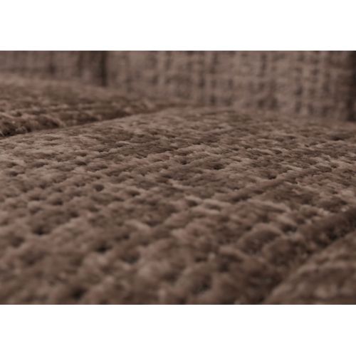 Fauteuil à Bascule Hwc-k10 Chenille (465g/m²) Marron, Piètement Aspect Noyer