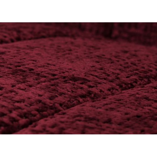 Fauteuil à Bascule Hwc-k10 Chenille (465g/m²) Bordeaux, Piètement Aspect Noyer