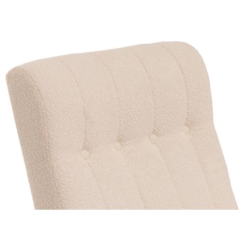 Fauteuil à Bascule Hwc-k10 Crème, Piètement Imitation Noyer