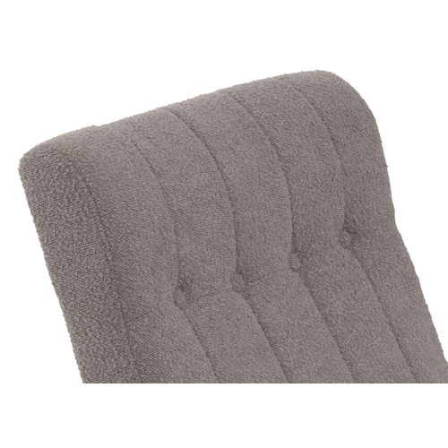 Fauteuil à Bascule Hwc-k10, Bouclé (450g/m²) Gris, Piètement Imitation Noyer