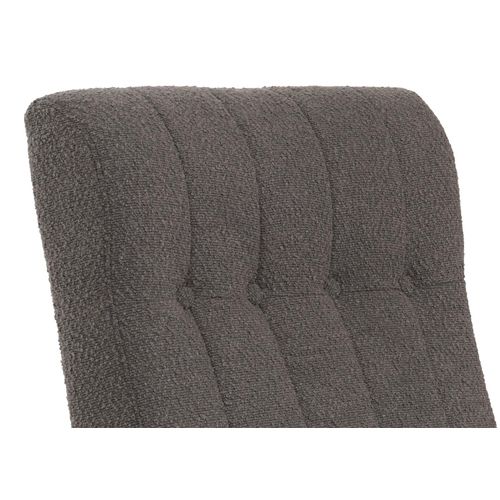 Fauteuil à Bascule Hwc-k10 Bouclé (450g/m²) Gris Foncé, Piètement Aspect Noyer