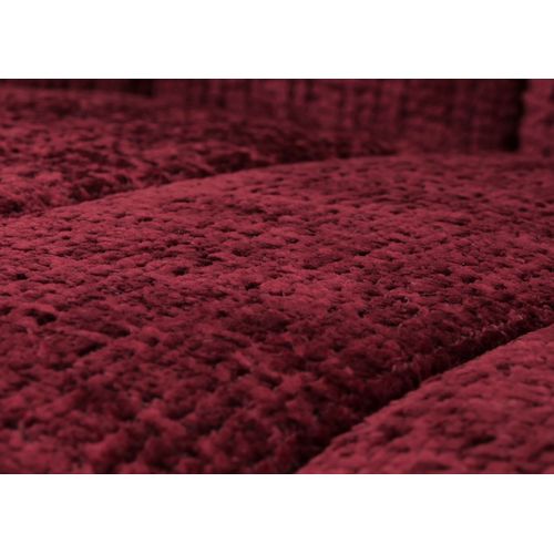 Fauteuil à Bascule Hwc-k10 Chenille (465g/m²) Bordeaux, Piètement Naturel