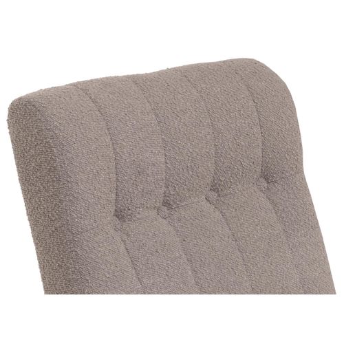Fauteuil à Bascule Hwc-k10 Bouclé (450g/m²) Gris, Piètement Naturel