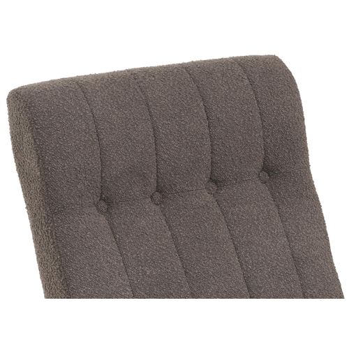 Fauteuil à Bascule Hwc-k10 Bouclé (450g/m²) Gris Foncé, Piètement Naturel