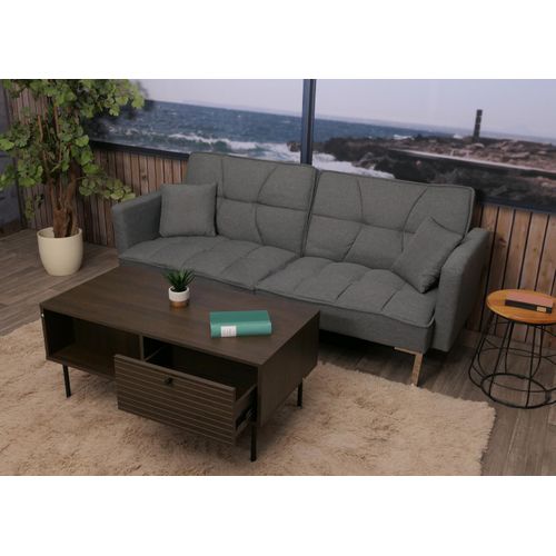 Table Basse Hwc-n78 45x100x50cm Brun Foncé