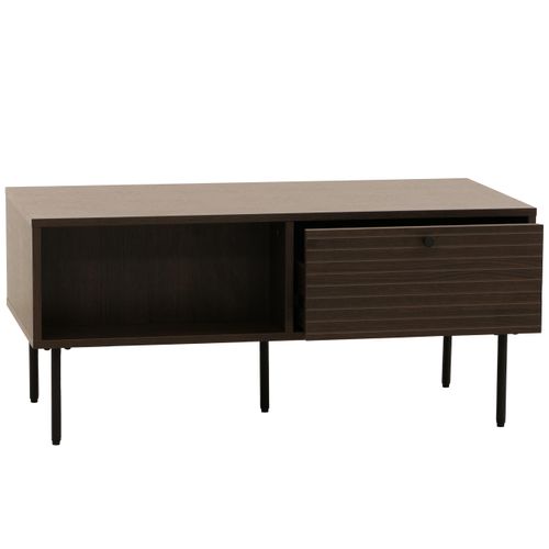 Table Basse Hwc-n78 45x100x50cm Brun Foncé