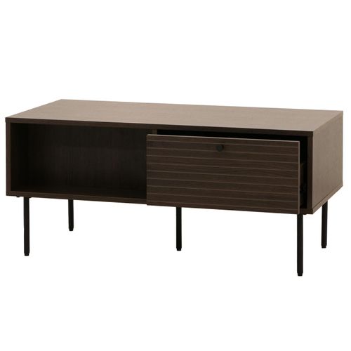 Table Basse Hwc-n78 45x100x50cm Brun Foncé