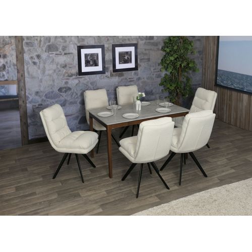 Lot De 6 Chaises De Salle à Manger Hwc-g66 Blanc Crème