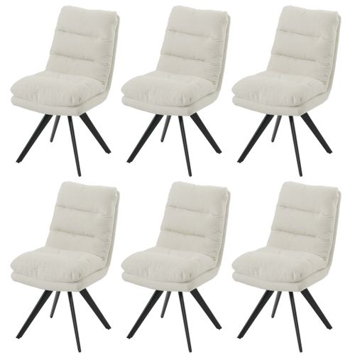 Lot De 6 Chaises De Salle à Manger Hwc-g66 Blanc Crème
