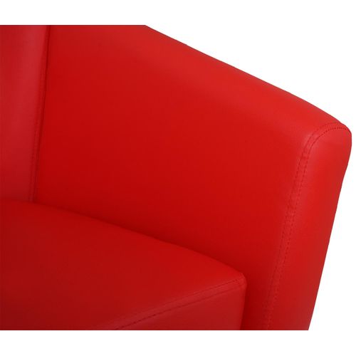 Fauteuil Lounge Hwc-o17 Simili Rouge