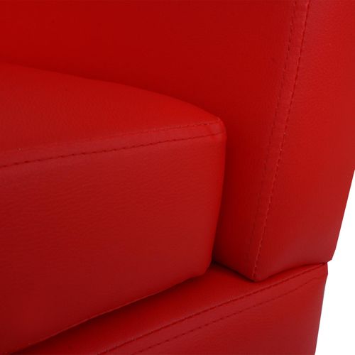 Fauteuil Lounge Hwc-o17 Simili Rouge