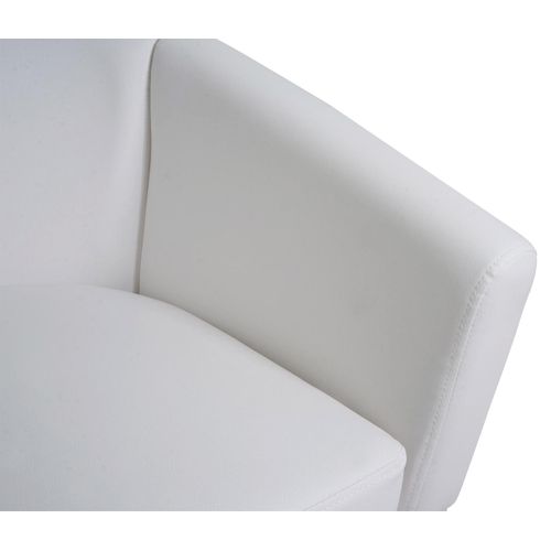 Fauteuil Lounge Hwc-o17 Similicuir Blanc