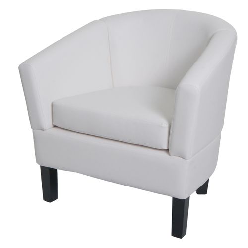 Fauteuil Lounge Hwc-o17 Similicuir Blanc