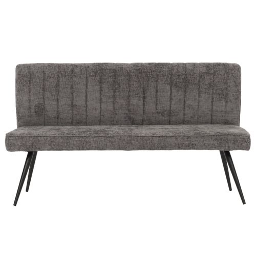 Banc Hwc-k16 Chenille Métal 160cm Gris-brun