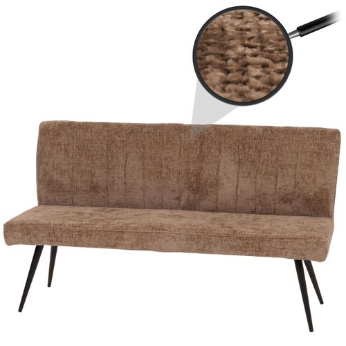 Banc Hwc-k16 Chenille Métal 160cm Brun