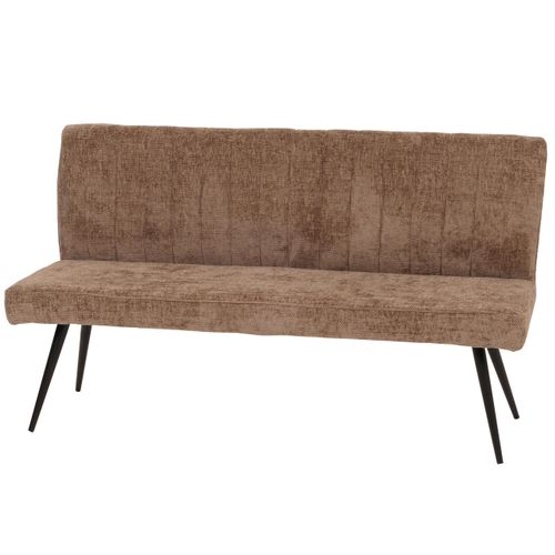 Banc Hwc-k16 Chenille Métal 160cm Brun