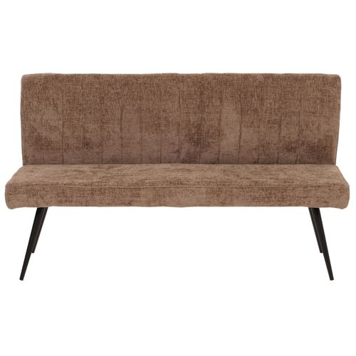Banc Hwc-k16 Chenille Métal 160cm Brun