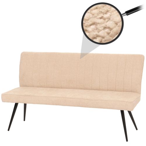 Banc Hwc-k16 Chenille Métal 160cm Crème-beige