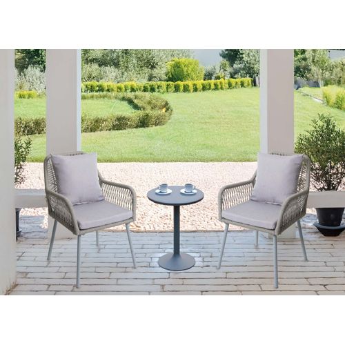 Lot De 2 Chaises De Jardin Hwc-o12 Gris Clair