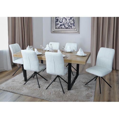 Lot De 2 Chaises De Salle à Manger Hwc-n99 Chenille Crème