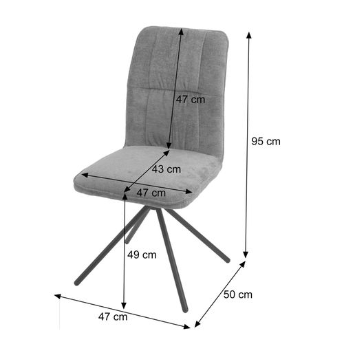 Lot De 2 Chaises De Salle à Manger Hwc-n99 Chenille Marron Clair