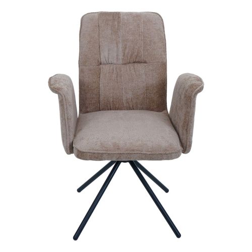 Lot De 2 Chaises De Salle à Manger Hwc-n99 Chenille Marron Clair