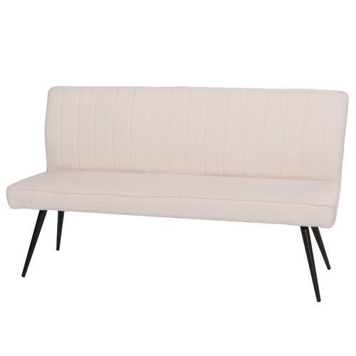 Banc Hwc-k16 Bouclé Métal 160cm Crème-beige