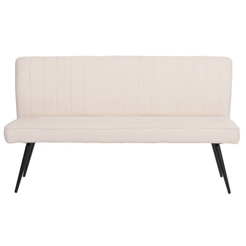 Banc Hwc-k16 Bouclé Métal 160cm Crème-beige