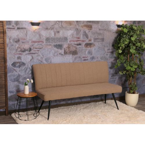 Banc Hwc-k16 Bouclé Métal 160cm Brun