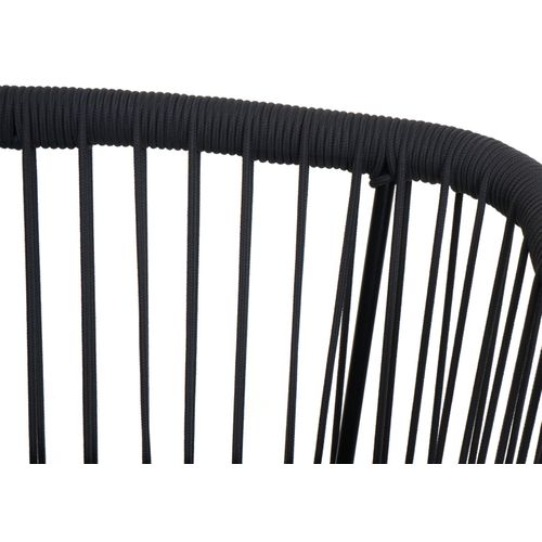 Lot De 2 Tabourets De Bar Rope Hwc-o22 Anthracite, Coussin Taupe