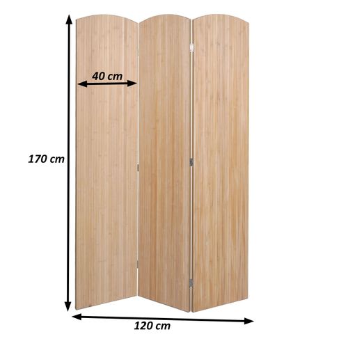Paravent En Bambou Hwc-o30 170 X 120 Cm