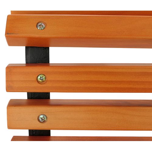 Banc De Jardin Hwc-o24, Banc 3 Places En Bois Et Fonte, 160 Cm ~ Teck