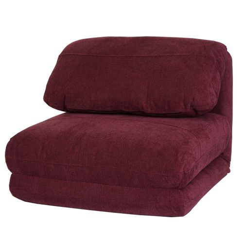 Fauteuil-lit Hwc-e68 Tissu/textile Bordeaux