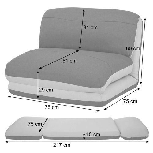 Fauteuil-lit Hwc-e68 Tissu/textile Bordeaux