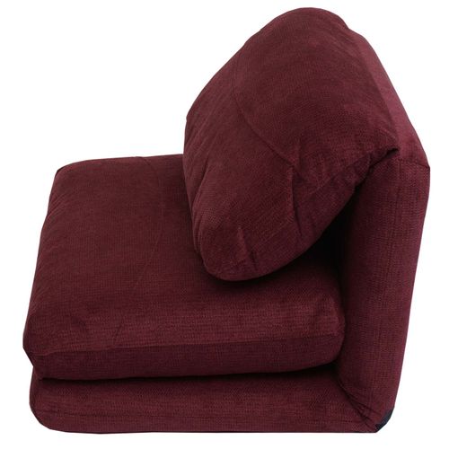 Fauteuil-lit Hwc-e68 Tissu/textile Bordeaux