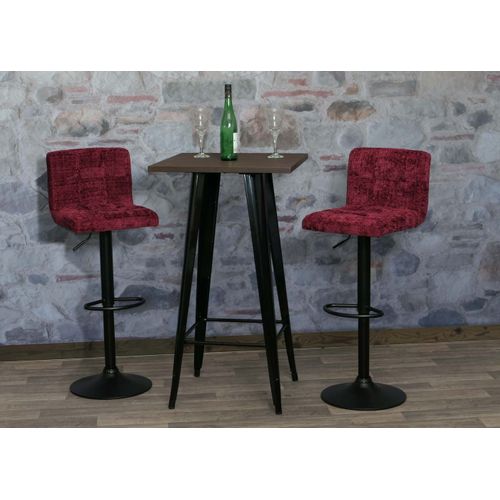 Lot De 2 Tabourets De Bar Hwc-g87 Bordeaux