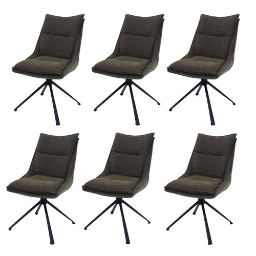 Lot De 6 Chaises De Salle à Manger Hwc-n71 Vert