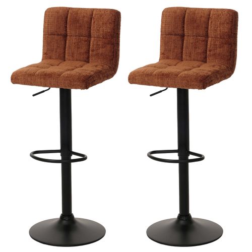 Lot De 2 Tabourets De Bar Hwc-g87 Terre Cuite