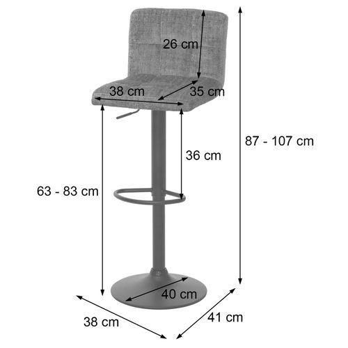 Lot De 2 Tabourets De Bar Hwc-g87 Terre Cuite
