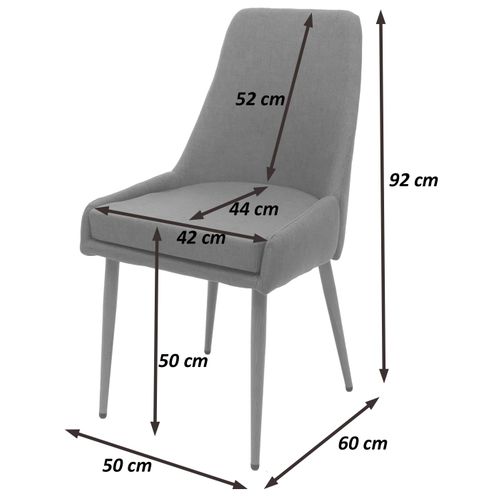 Lot De 2 Chaises De Salle à Manger Hwc-o27 (280g/m²) Métal Brun