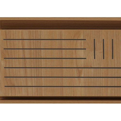 Table Basse Hwc-o33 Mélamine 40x120x60cm Orme Naturel